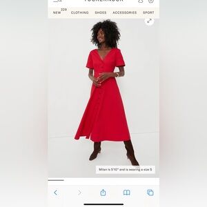 NWT Tuckernuck Red Kate Maxi dress size S